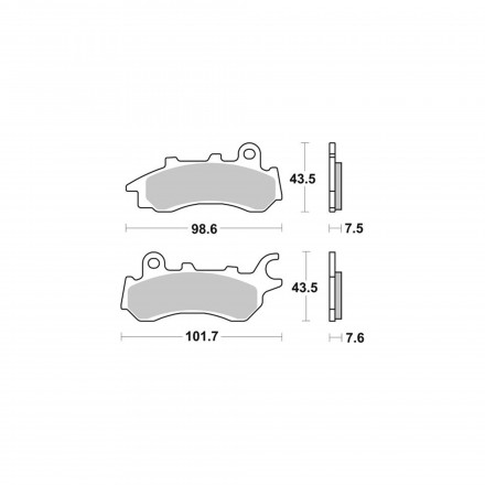 Plaquette de frein AP RACING pour HONDA CB 125 F