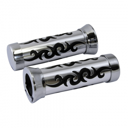 Poignée custom chrome tribal