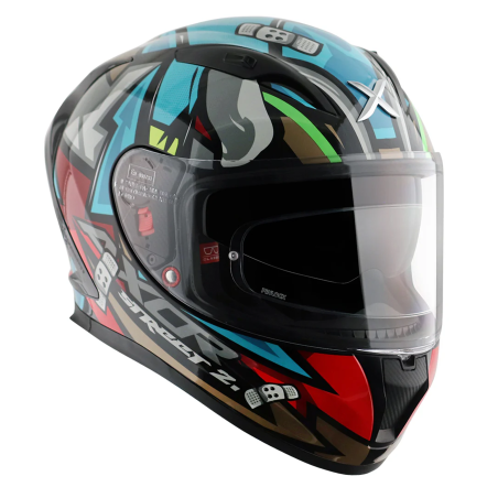 CASQUE AXOR STREET BOBBY NOIR BLEU BRILLANT