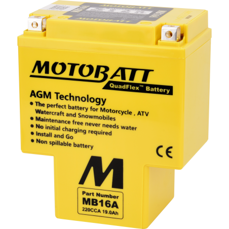 Batterie Motobatt sans entretien HYB16AA HYB16AAB