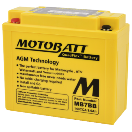Batterie Motobatt sans entretien YB7BB