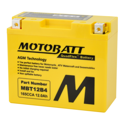 Batterie Motobatt sans entretien YT12BBS YT12B4