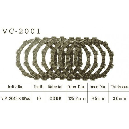 Kit Embrayage Complet Pour Moto Honda CR250R (83-89) – Disques Garnis Neufs