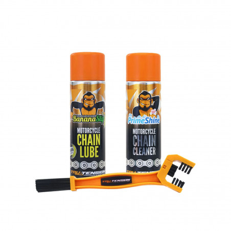 Pack chaine nettoyant + lubrifiant TRU TENSION